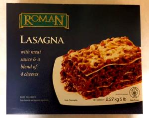 1 package (227 g) Four Cheese Layered Lasagna