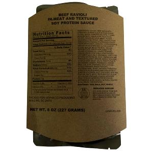 1 package (227 g) Ravioli with Meat Sauce