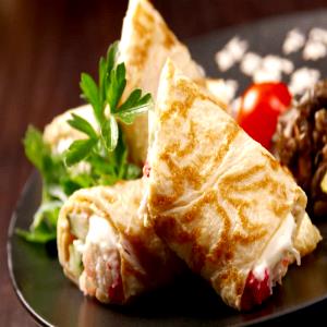 1 package (240 g) Cherries Jubilee Crepes with Chicken Sausage