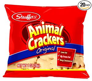 1 package (25 g) Animal Crackers 100 Calorie Pack
