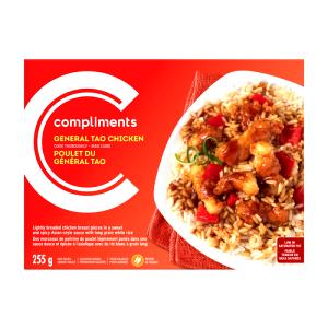 1 package (255 g) Chicken with Almonds, Rice & Vegetables