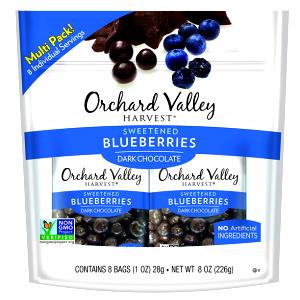 1 package (28 g) Sweetened Blueberries Dark Chocolate (28g)
