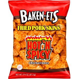 1 package (28.3 g) Hot N Spicy Chicharrones (Package)