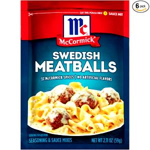 1 package (283 g) Swedish Style Meatballs with Pasta in Sauce