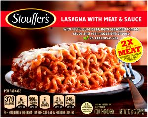 1 package (297 g) Lasagna