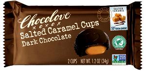 1 package (3 pieces) (34 g) Dark Chocolate Caramel Cups