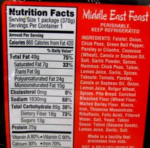 1 package (370 g) Middle East Feast