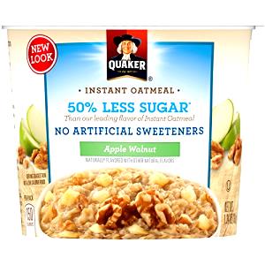 1 package (38 g) Instant Oatmeal 50% Less Sugar Apple Walnut