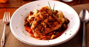 1 package (384 g) Blackened Salmon with Creole Tomato Okra Stew