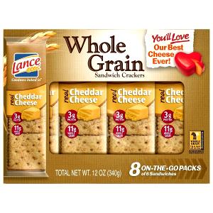 1 package (39 g) Whole Grain Crackers with Real Cheddar Cheese