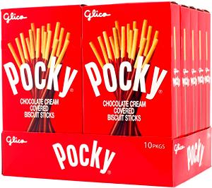 1 package (40 g) Pocky Chocolate Cream Covered Biscuit Snacks