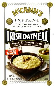 1 package (43 g) Instant Irish Oatmeal - Maple & Brown Sugar