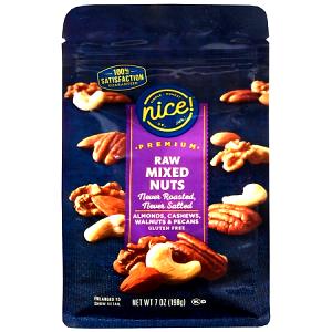 1 package (43 g) Raw Mixed Nuts