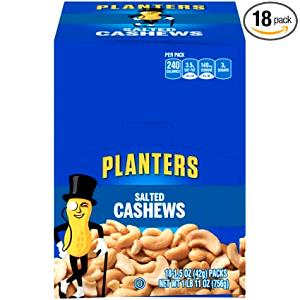 1 package (56 g) Salted Cashews (2 oz)