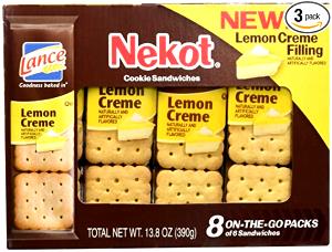 1 package (6 cookies) (48.75 g) Nekot Cookies Lemon Creme