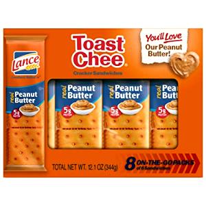 1 package (6 crackers) (36.5 g) Toasty Crackers with Real Peanut Butter (Package)