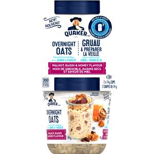 1 package (74 g) Overnight Oats - Raisin Walnut & Honey Heaven