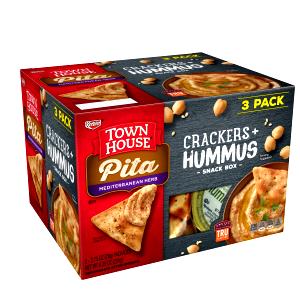 1 package (78 g) Town House Pita Crackers + Hummus Snack Box