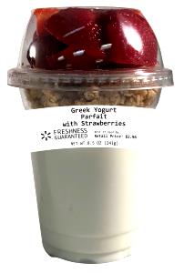 1 package (8.5 oz) Yogurt Parfait & Fresh Strawberries