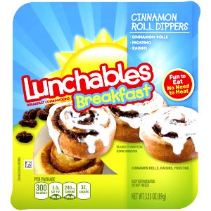 1 package (89 g) Lunchables Breakfast - Cinnamon Roll Dippers