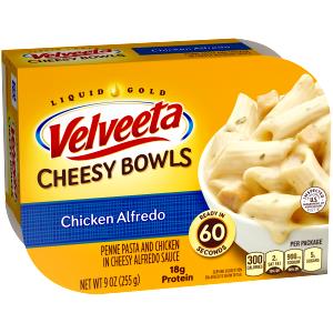 1 package (9 oz) Velveeta Cheesy Bowls Chicken Alfredo