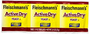 1 Package Bakers Yeast (Active Dry)