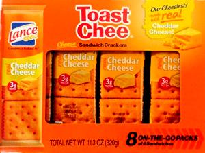 1 Package Cracker Sandwich, Cheddar Cheese On Toast
