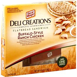1 package Deli Creations Buffalo Ranch Flatbread Sandwich