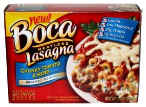 1 package Meatless Lasagna Chunky Tomato & Herb Sauce with Ground Burger