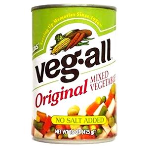 1 Package Mixed Vegetables, Boiled, No Salt