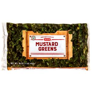 1 Package Mustard Greens, Frozen, No Salt