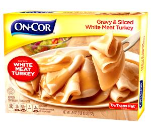 1 Package (net Weight, 5 Oz) Frozen Turkey and Gravy