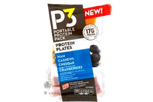 1 package P3 Portable Protein Pack Ham Cashews Cheddar Dark Chocolate Cranberries