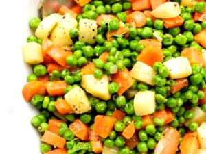 1 Package Peas & Carrots, Boiled, No Salt