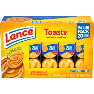 1 Package Sandwich Crackers, Toasty Crackers With Real Peanut Butter
