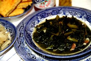 1 Package Turnip Greens, Boiled W/Salt