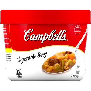 1 Package Yields Vegetable Beef Soup (Microwavable)