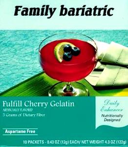 1 packet (12 g) Fulfill Cherry Gelatin