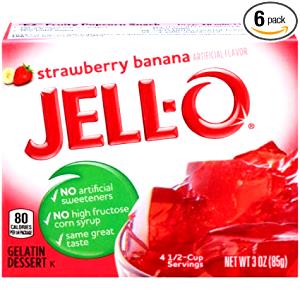 1 packet (21.5 g) Strawberry Banana Gelatin