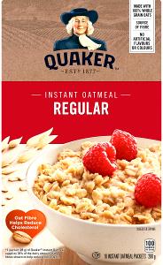 1 packet (28 g) Regular Flavor Instant Oatmeal