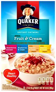 1 packet (35 g) Instant Oatmeal - Fruit & Cream