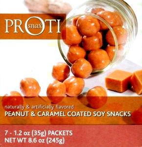 1 packet (35 g) Proti Snax Peanut & Caramel Coated Soy Snacks