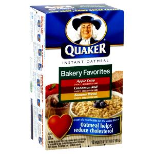 1 packet (40 g) Bakery Favorites Instant Oatmeal - Apple Crisp, Cinnamon Roll & Banana Bread