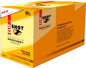 1 packet (40 g) Clif Shot Recovery Protein Enhanced Drink - Mango Orange