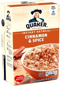 1 packet (40 g) Organic Cinnamon Spice Instant Oatmeal