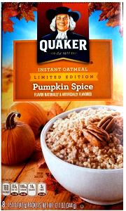 1 packet (40 g) Pumpkin Spice Instant Oatmeal