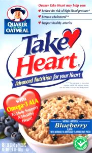 1 packet (45 g) Instant Oatmeal - Take Heart Blueberry