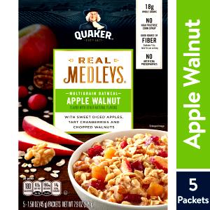 1 packet (45 g) Real Medleys Multigrain Oatmeal - Apple Walnut