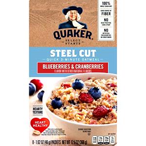 1 packet (46 g) Steel Cut Instant Oatmeal Blueberry & Cranberry Flavored