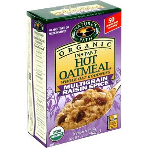 1 packet (50 g) Organic Instant Hot Oatmeal - Multigrain Raisin Spice